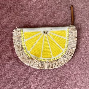Stella & Dot Lemon Mini Clutch